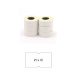 Pack de 6 rollos de etiquetas blancas  para etiquetadora Apli 21 x 12 mm