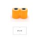Pack de 6 rollos de etiquetas naranjas flúor removibles para etiquetadora Apli 21 x 12 mm