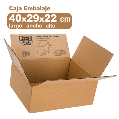 Caja de embalaje de cartón kraft 400 x 290 x 220 mm