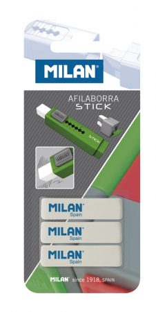 Blíster de 3 gomas de recambio para afilaborra Milan Stick