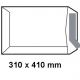 Caja de 250 bolsas autoadhesivas BLANCAS 310x410mm Sam