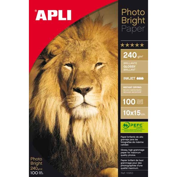 PAPEL APLI 10953  240 GR 10*15 100 H.