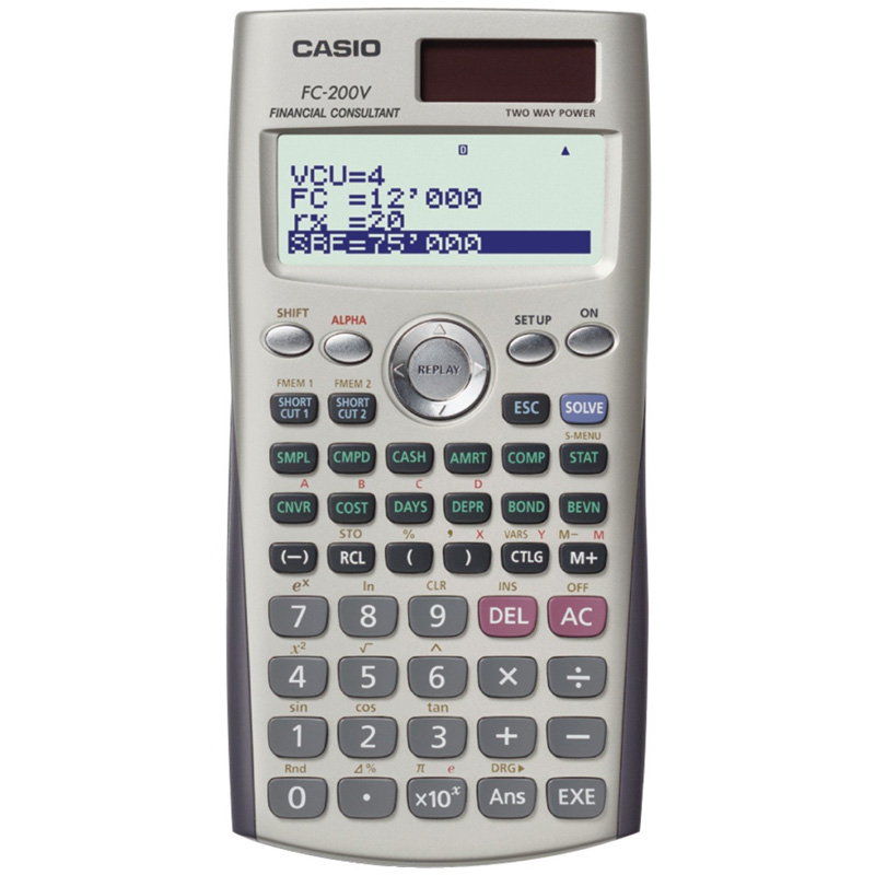 CALCULADORA FINANCIERA CASIO FC-200V-S-EH