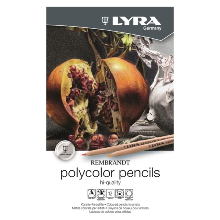 Estuche metálico de 12 lápices de colores Lyra Polycolor