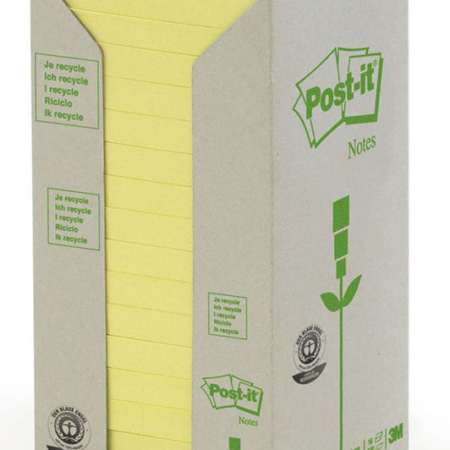 Post it 16 bl reciclado amarillo 76*76 654-1t