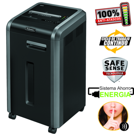 Destructora Fellowes 225Ci, corte en partículas