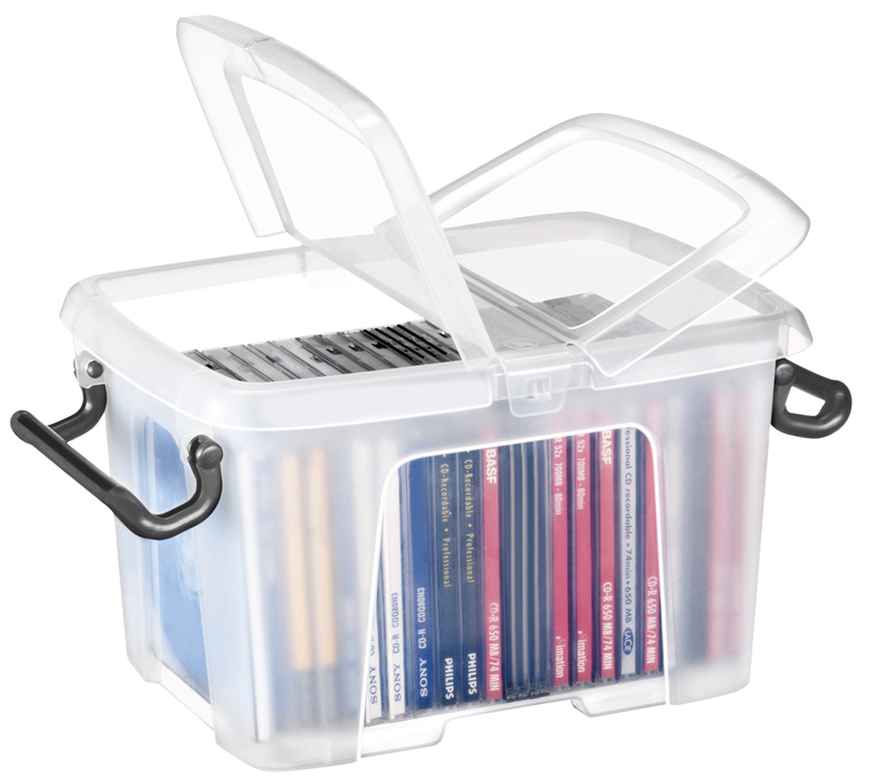 Caja archivadora multiusos de plastico apilable de 6 litros - Material