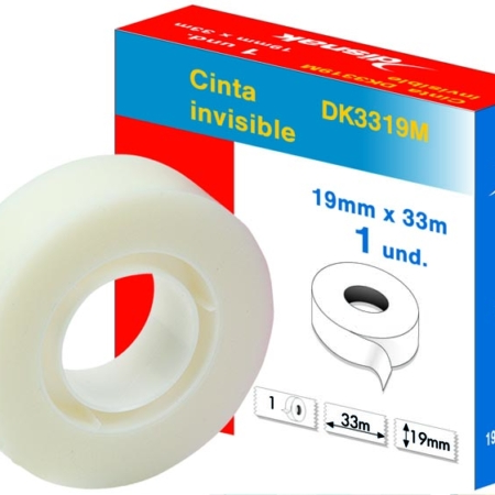 Cinta adhesiva invisible Disnak 19 mm x 33m