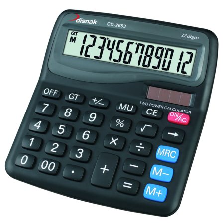 CALCULADORA DISNAK DK 58 12 DIGITOS EXTRA GRANDE NEGRO