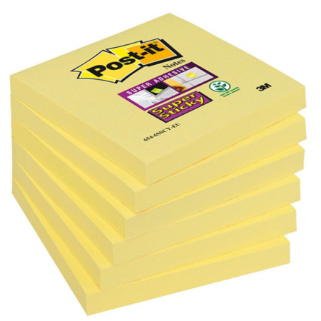 Post it amarillo canario p/6 76*76mm 654-6sscy-eu