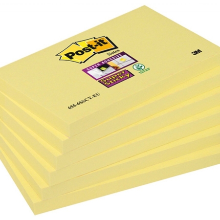 Post it amarillo canario p/6 76*127mm 655-6sscy-eu