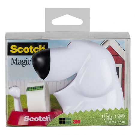 Dispensador dog c31+cinta scotch magic 19*7,5m c31