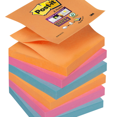 Post it p/6 col eléct 76*76mm r330-6ss-eg