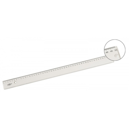 Regla escolar graduada con bisel 50 cm
