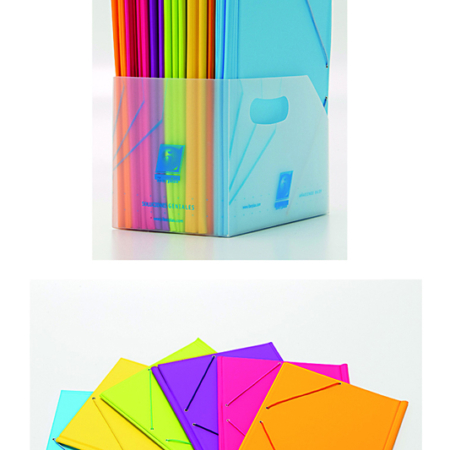 Carpeta de PVC Fun Color con gomas y solapas Fº Iberplas