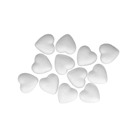 BOLSA DE 12 CORAZONES DE POREXPAN 4,5 CM