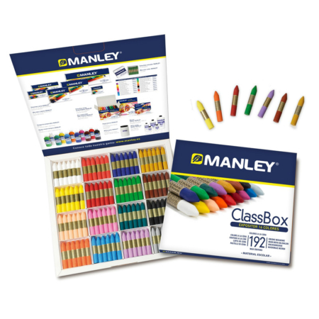 Caja de 192 ceras de colores Manley