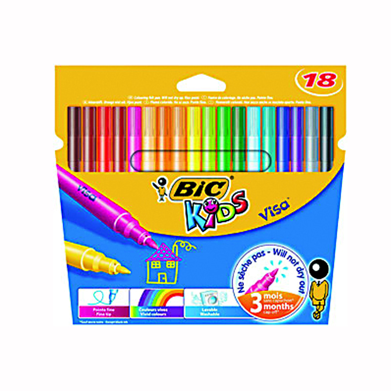 Estuche de 18 rotuladores bic kids visa de larga duracion - Material de  oficina, escolar y papelería