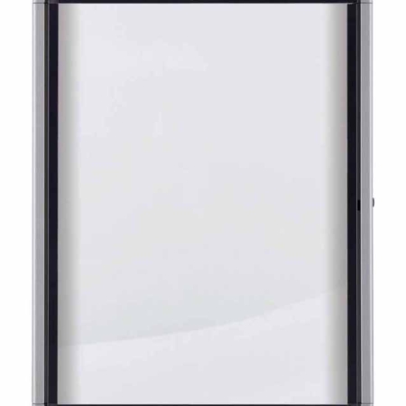 Vitrina mural para exterior con fondo magnético blanco y puerta oscilante de 60 x 45 cm Nobo
