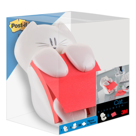 Dispensador post it gato+bloc ss 6-ctn cat-330
