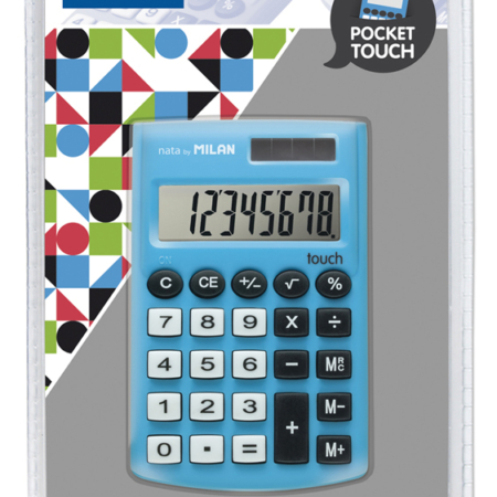 CALCULADORA MILAN 8 DÍGITOS POCKET TOUCH AZUL