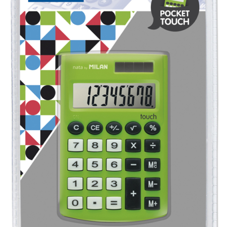 CALCULADORA MILAN 8 DÍGITOS POCKET TOUCH VERDE