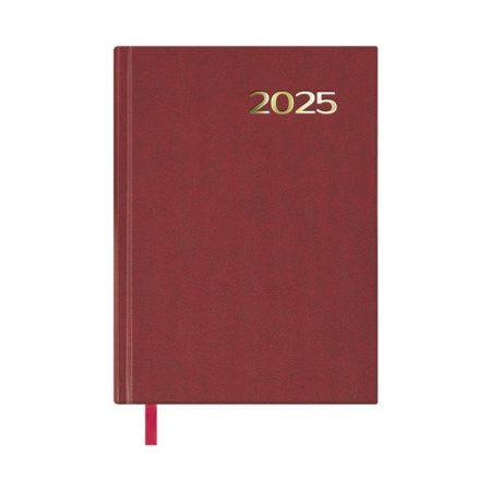 Agenda 2025 Sintex día página 14 x 20 cm burdeos