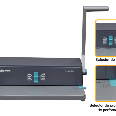 ENCUADERNADORA FELLOWES DE ESPIRAL METÁLICO METAL 50