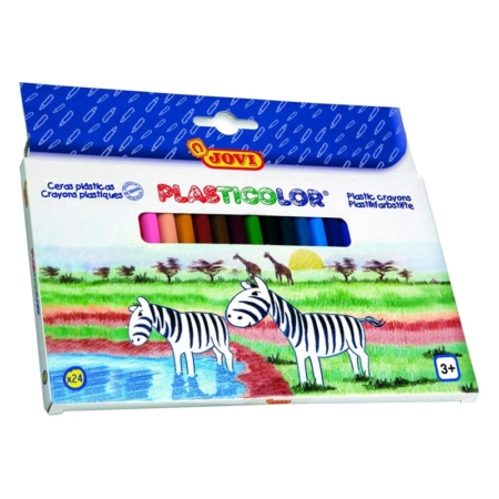 Caja de 24 ceras de colores Plasticolor