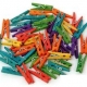MINI PINZAS MADERA COLOR 24x3 MM 45 UD