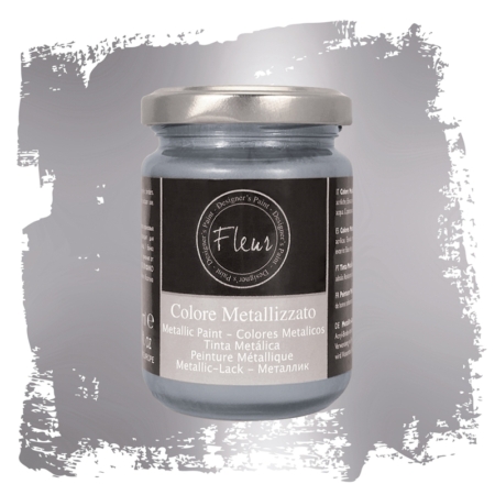 Pintura metálica de Fleur 130 ml Aston Silver