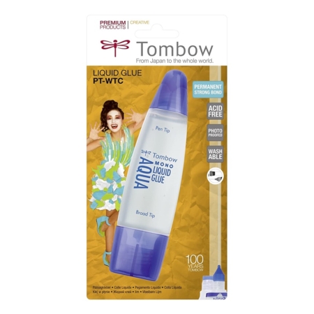 Blíster de pegamento líquido transparente Tombow Mono Aqua 50 ml