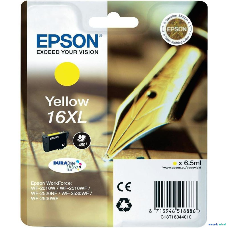 TINTA EPSON 16XL AMARILLO C13T16344012