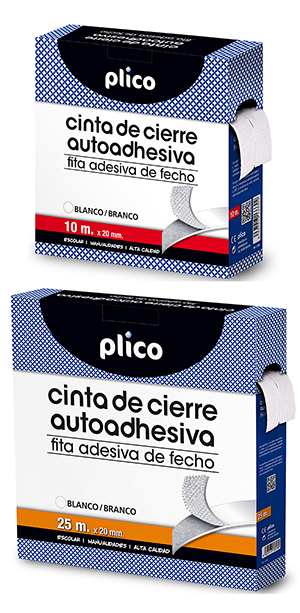 VELCRO ADHESIVO MACHO+HEMBRA 10M BLANCO