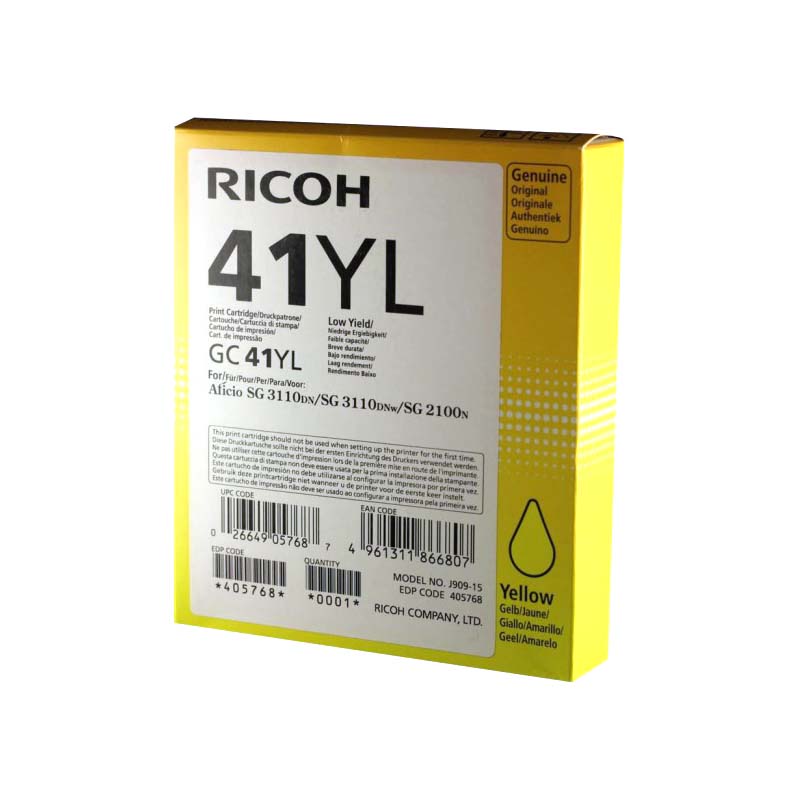 TONER RICOH AFICIO SG2100 AMARILLO GC-41Yl 405768