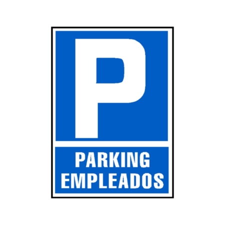 SEÑAL PVC AZUL 210x297 PARKING EMPLEADOS