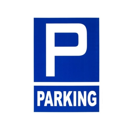 SEÑAL PVC AZUL 210x297 PARKING