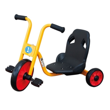 Triciclo metálico con pedales y asiento 4-7 años