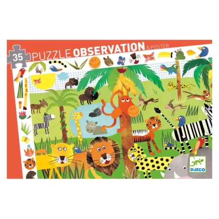 Puzzle de observación La jungla 35 piezas