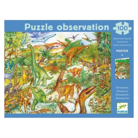 Puzzle de observación Dinosaurios 100 piezas