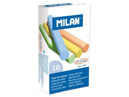 Caja de 10 tizas surtidas para pizarra Milan