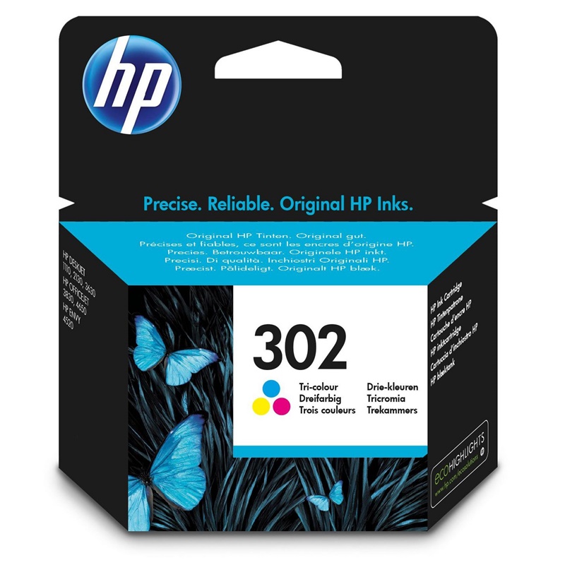 TINTA HP 302 TRICOLOR OFFICEJET 3830 F6U65AE