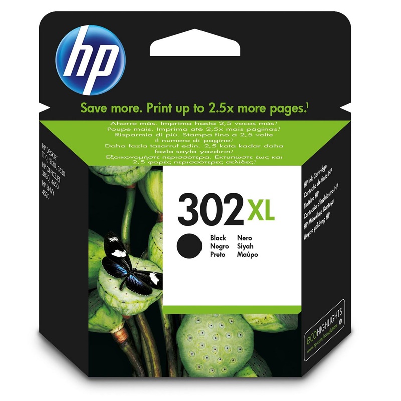 TINTA HP 302XL NEGRO OFFICEJET 3830 F6U68AE