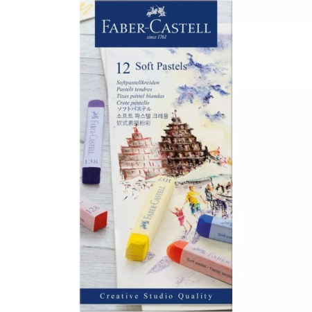 ESTUCHE DE 12 PASTELES BLANDOS FABER CASTELL