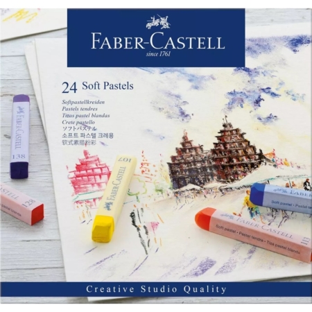 ESTUCHE DE 24 PASTELES BLANDOS FABER CASTELL