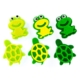 Pack de 12 ranas y tortugas adhesivas de fieltro 3D