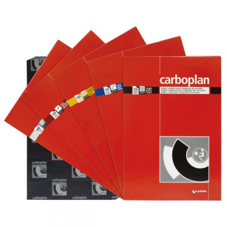 Paquete de 10 hojas de papel carbón carboplan negro