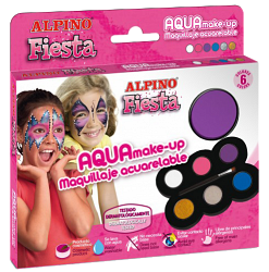 PALETA 6 COLORES MAQUILLAJE ACUARELABLE PRINCESS