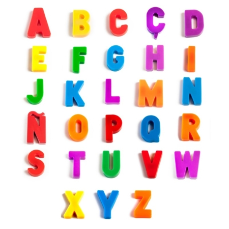 76 letras magnéticas mayúsculas