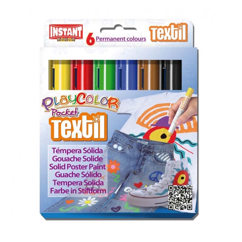 PLAYCOLOR TEXTIL DE 6 COLORES